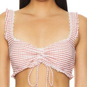 LOBA Jimena Red and White Gingham Crop Top Size S - Matching Skort Available!!!